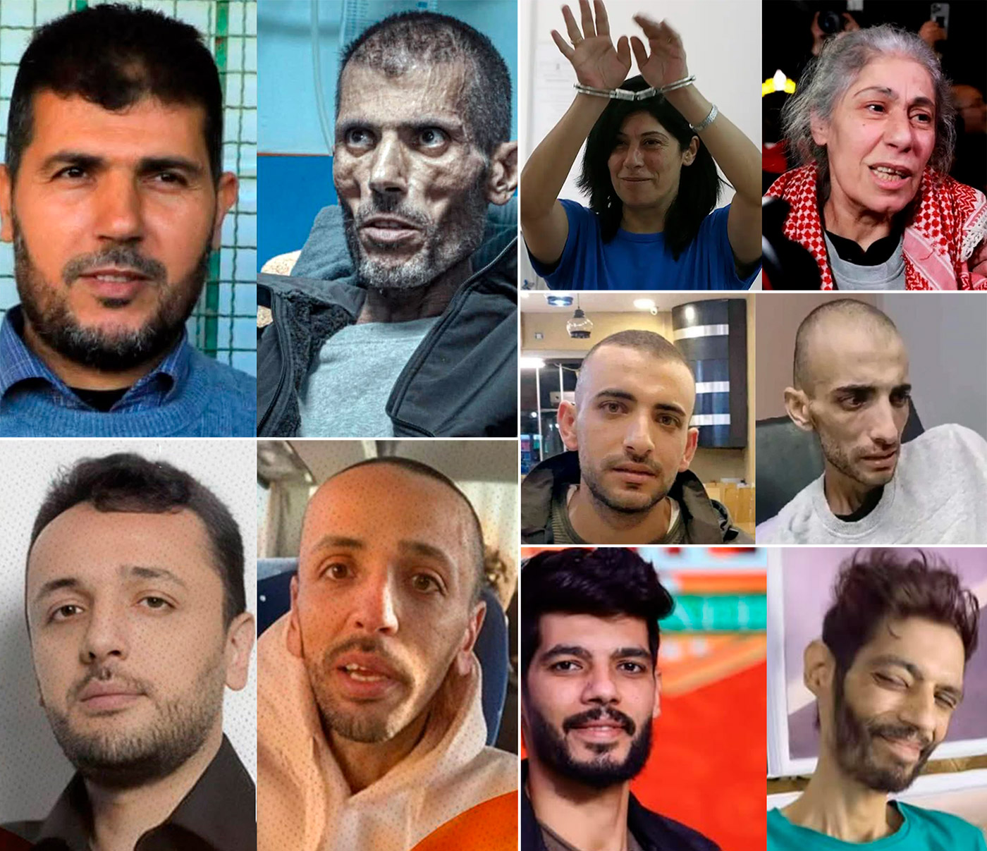 زندانیان فلسطینی قبل و بعد از رهایی از چنگ رژیم فاشیست اسراییل