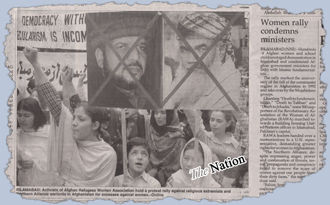 Reflection of RAWA demonstration in The Nation